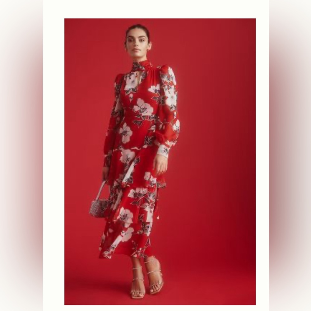 NWT Anthropologie Exquise tiered maxi dress.